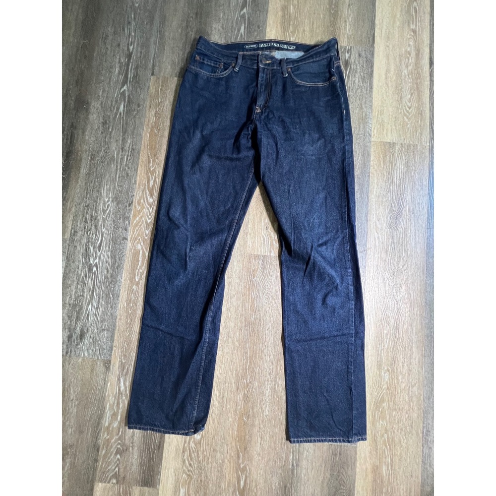 Old Navy Famous Jeans Mens 34x36 Dark Wash Regular Standard Fit Straight Denim